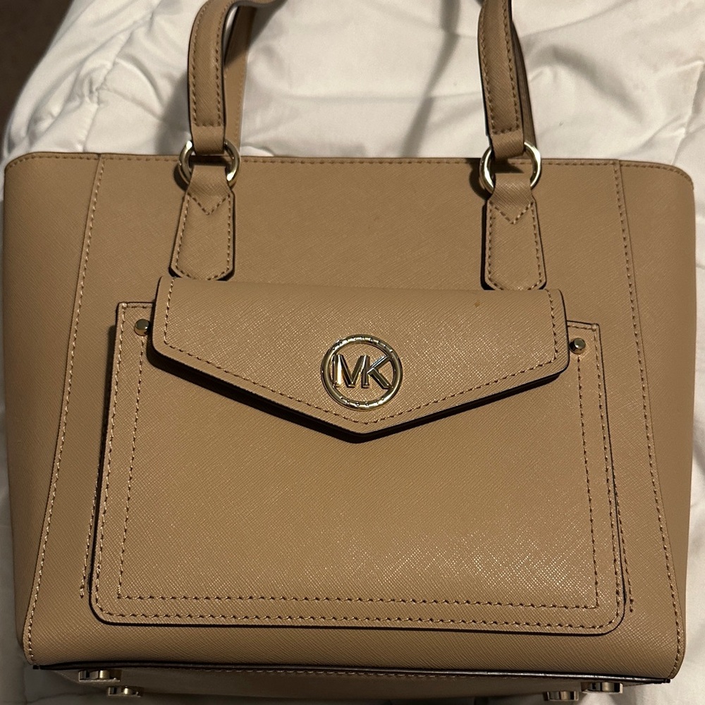 Michael Kors Beige Satchel Bag